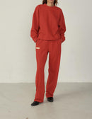 American Vintage - Sudadera ML con cuello redondo - Nogal - Mujer