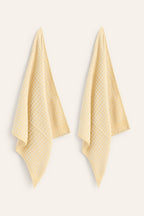 Pack of 2 Oporto Kitchen Towels - Mustard