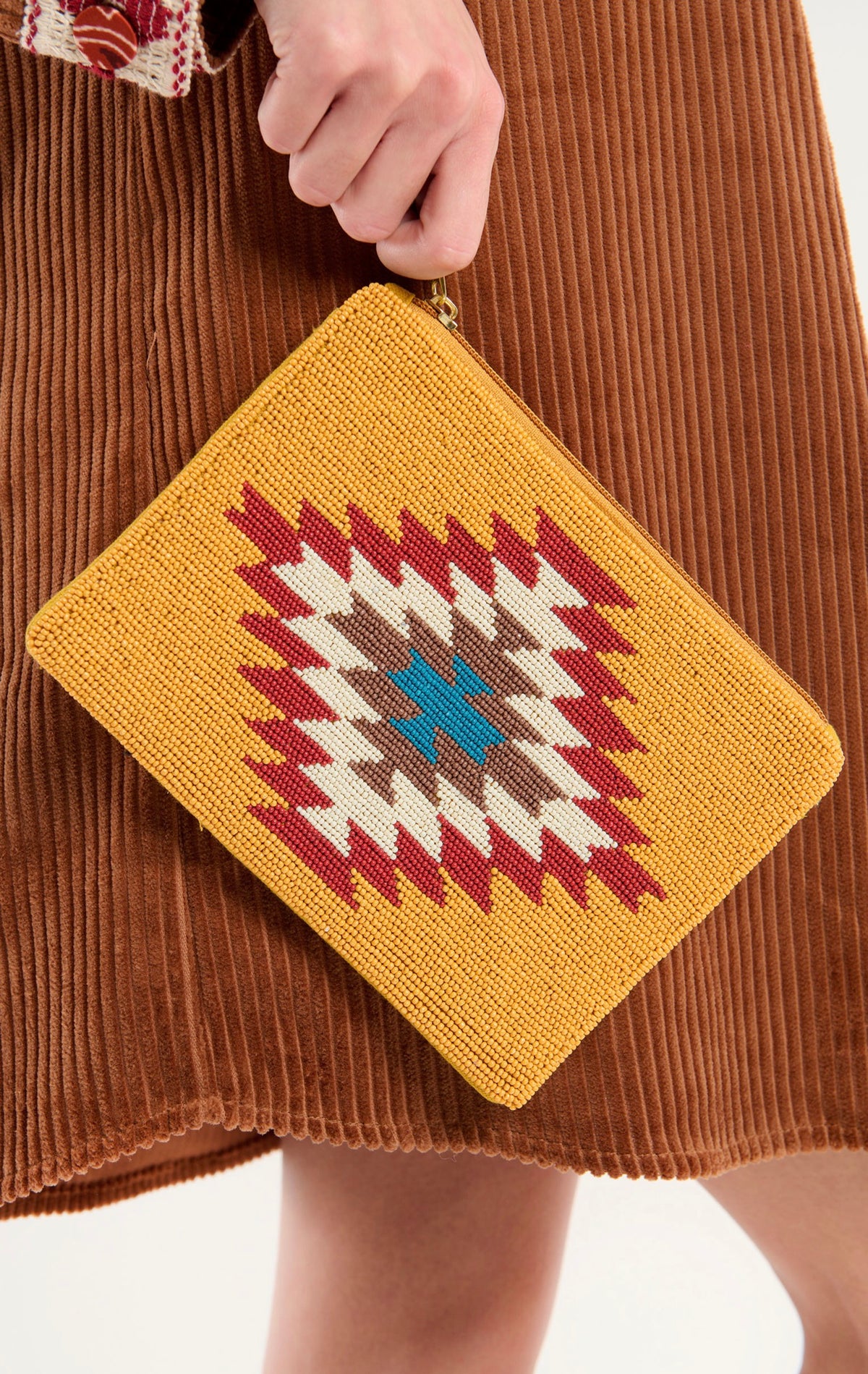 Oracia Yellow Clutch Bag