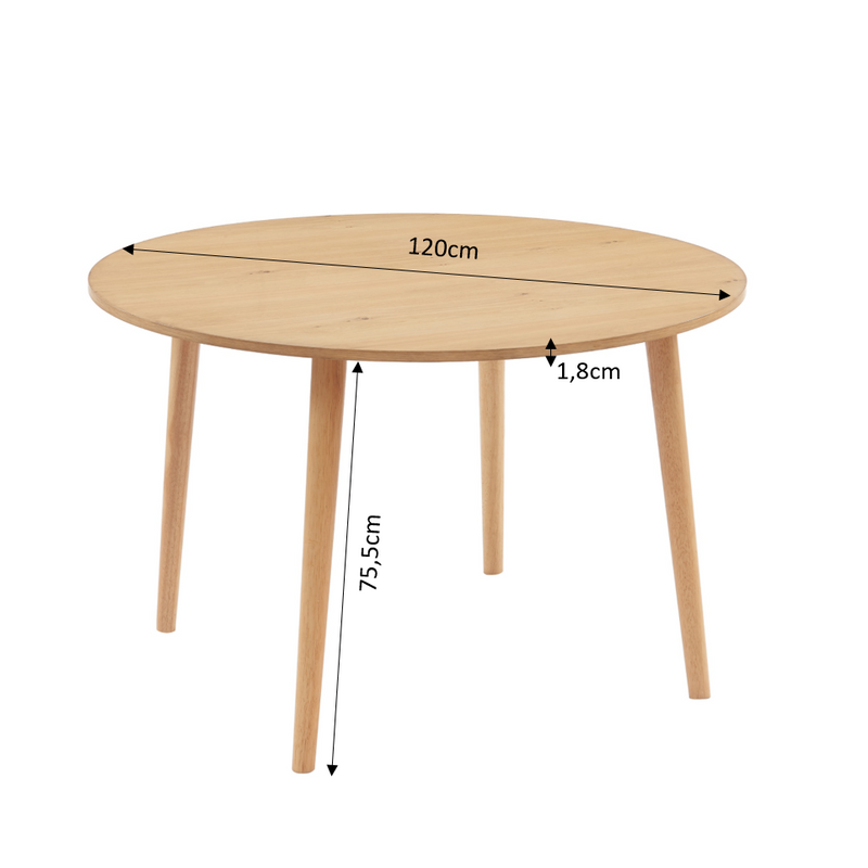 Oratello - Table À Manger - Placage Chêne