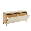 Banc À Chaussures - Orca - Effet Chêne & Portes - Beige