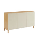 Buffet - Orca - Effet Chêne - 3 Portes - Beige