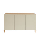 Buffet - Orca - Effet Chêne - 3 Portes - Beige