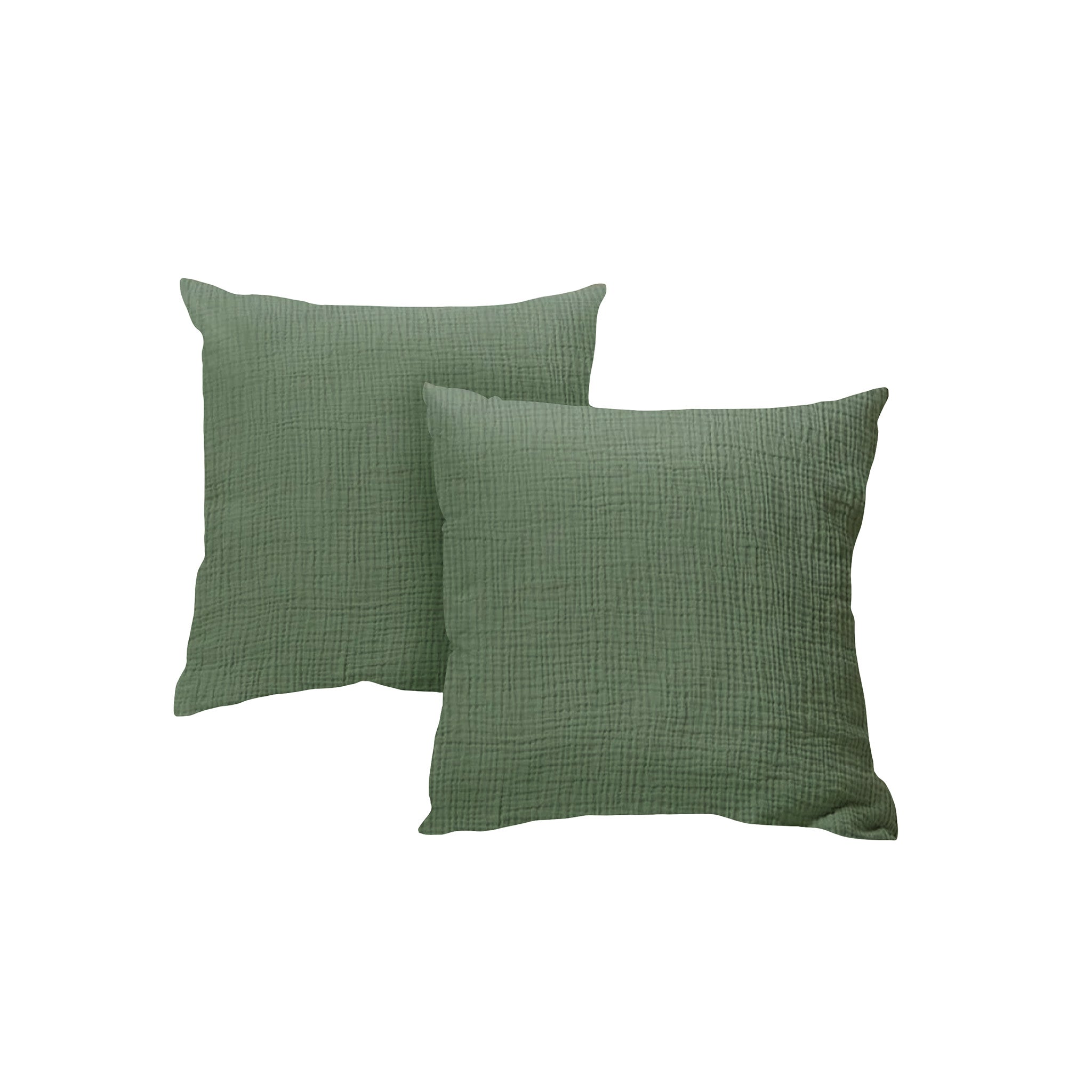 Taie d'oreiller gaze de coton x2 - 4 coloris au choix