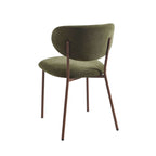 Orel - Set di 2 sedie - Tessuto e gambe in metallo effetto legno - Verde