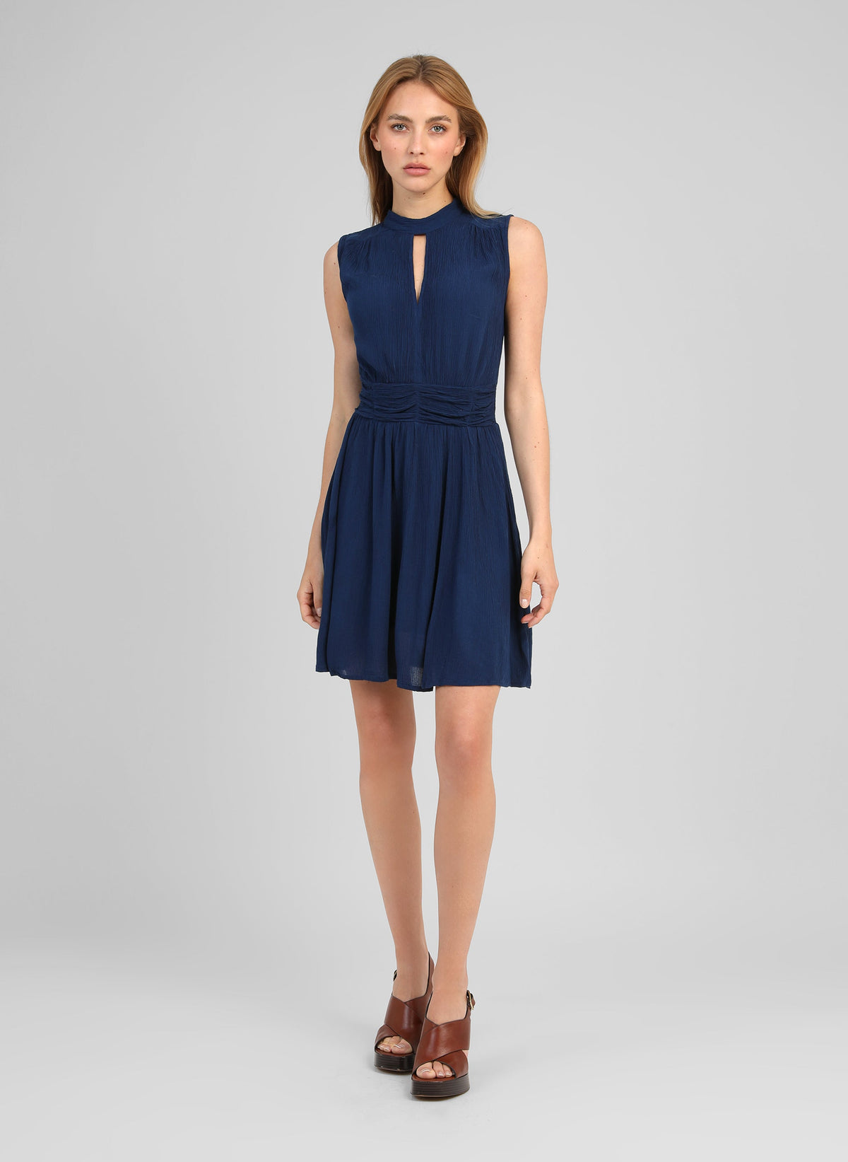 Robe Courte Orleane Bleu