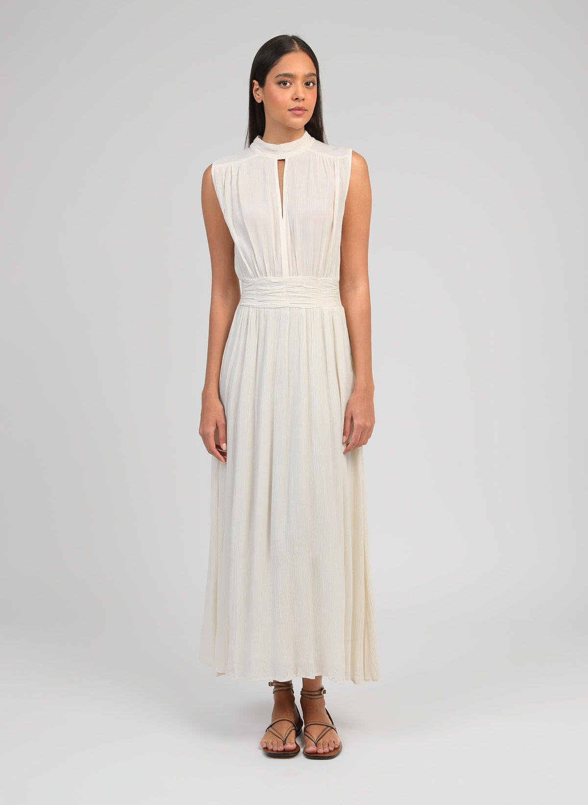 Robe Longue Orlany Écru