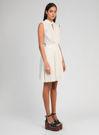 Robe Courte Orleane Ecru