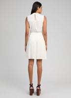 Robe Courte Orleane Ecru