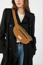 Orsel Le Sac Banane - Upcycled Cotton Brown Leaf