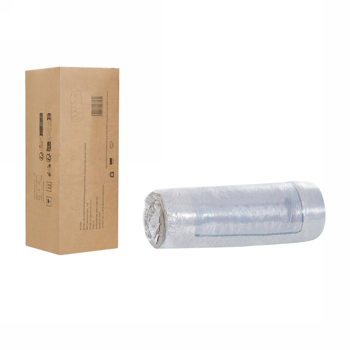 Orva - Divano lineare compresso a 3 posti - Tessuto ciniglia - Verde
