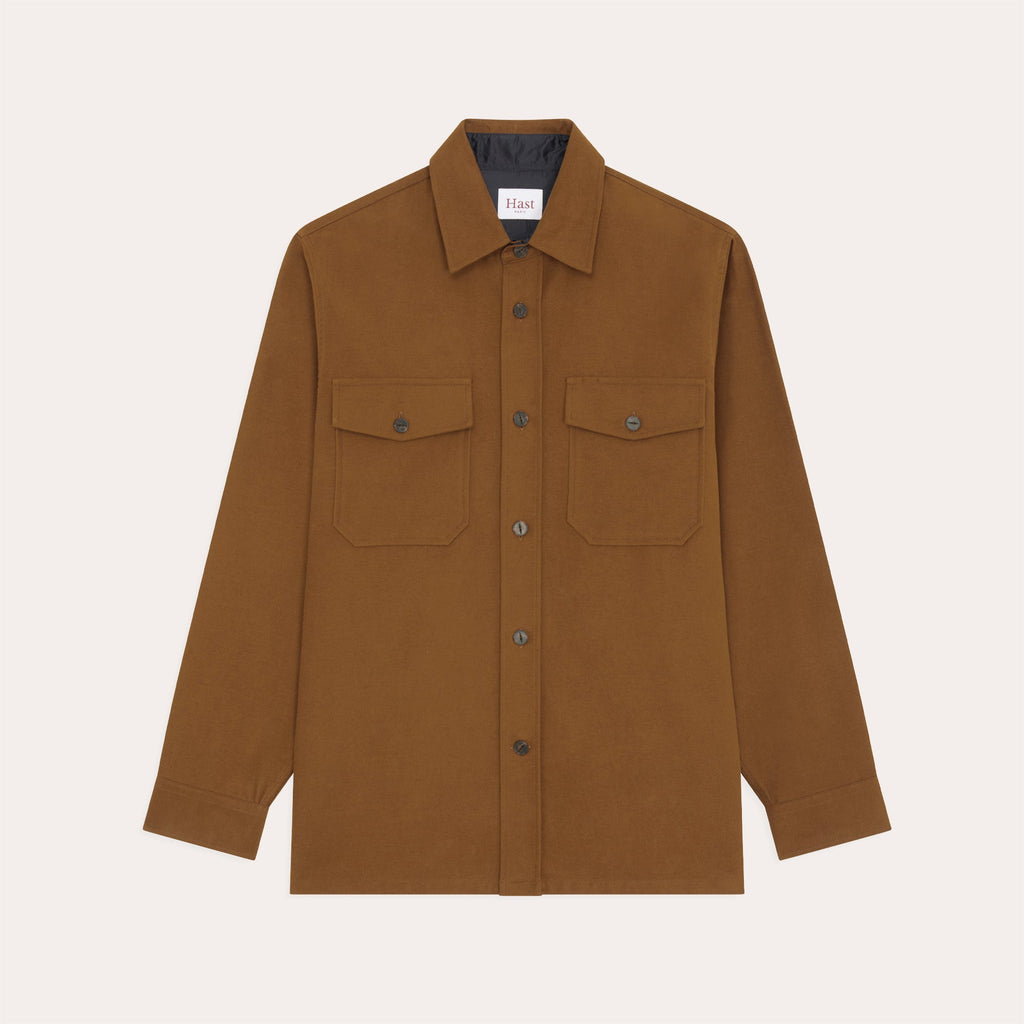 Surchemise En Moleskine De Coton Marron