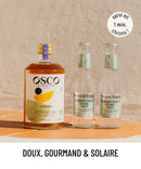 Kit cocktail sans alcool à offrir en cadeau : OSCO L'Original bio & sodas fleur de sureau - recette cocktail sans alcool gourmand et floral.