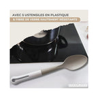 Batería De Cocina Con 3 Cazuelas Y 3 Cazos Y 5 Utensilios De Cocina Fackelmann Généva Brillant Vario - Acero Inoxidable/Negro