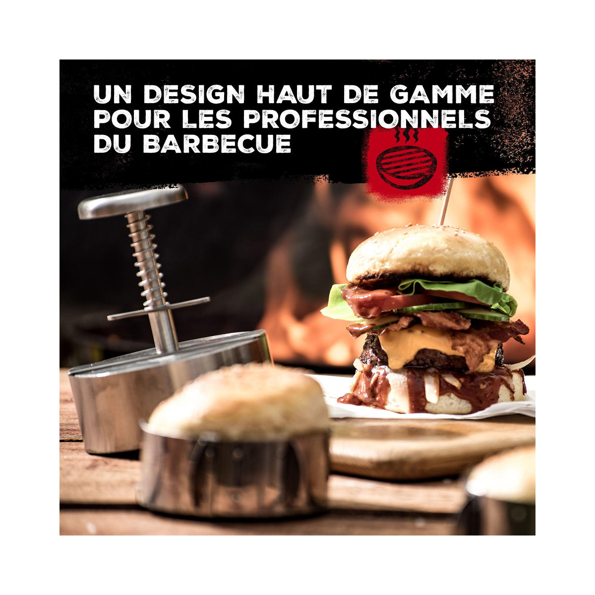 Pressa Per Hamburger Fm Professional - Grigio