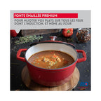 Elo Cherry Red Enamelled Cast Iron Casserole Dish - Red