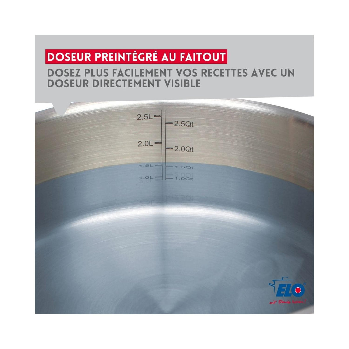 Olla De Acero Inoxidable Elo Citrin - Gris