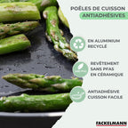 Set Di 3 Padelle Antiaderenti In Ceramica Fackelmann Brandao - Nero/Verde
