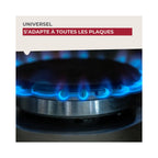 Set Di 2 Spargifiamma Per Piano Cottura A Gas Fackelmann - Bianco/Inox