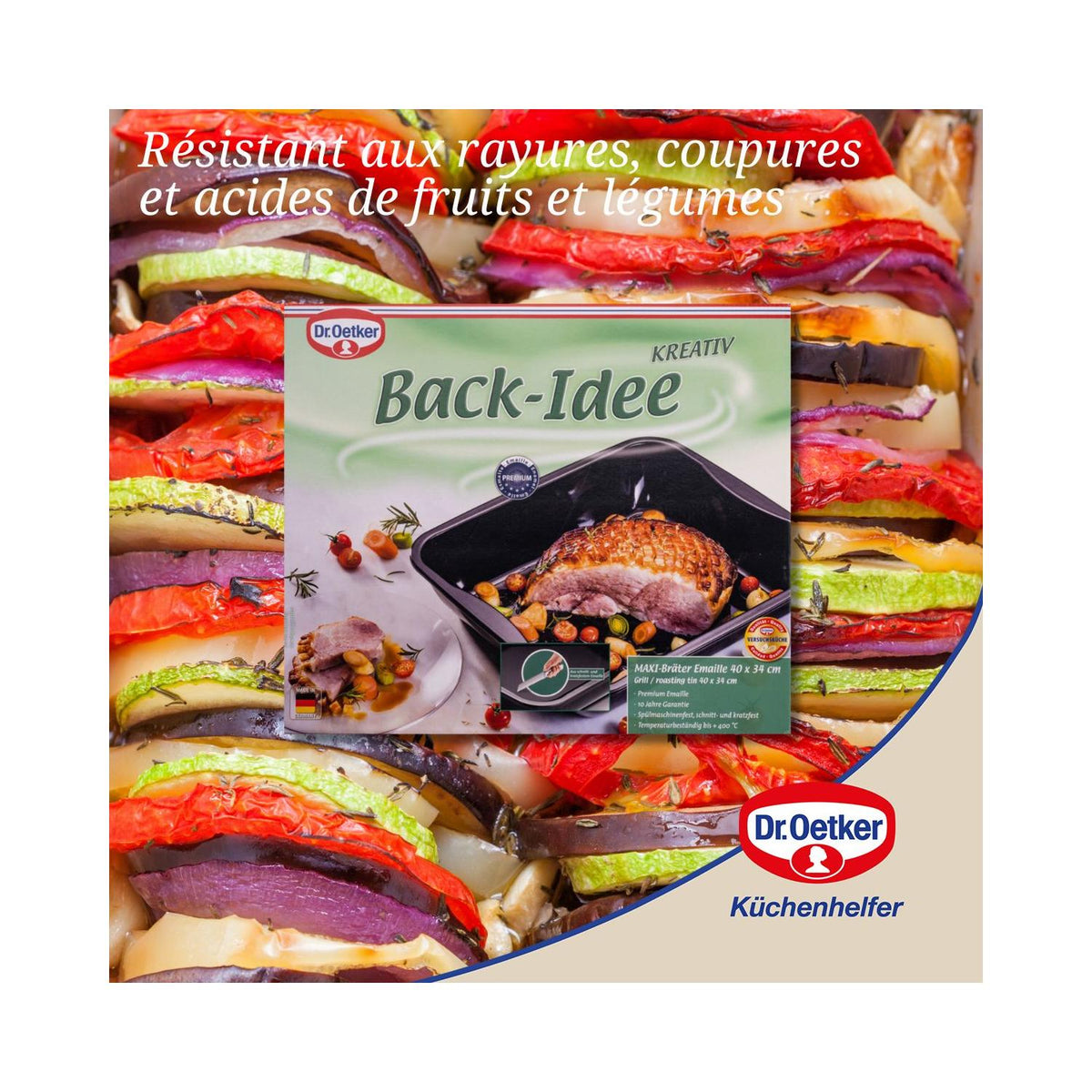 Pirofila Da Forno XXL A Bordi Alti Dr Oetker Back-Idee Kreativ - Nero