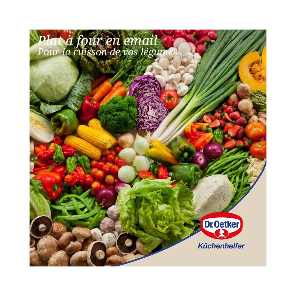 Fuente Para Horno Con Tapa De Acero Esmaltado Dr. Oetker Back-Idee Kreativ - Negro