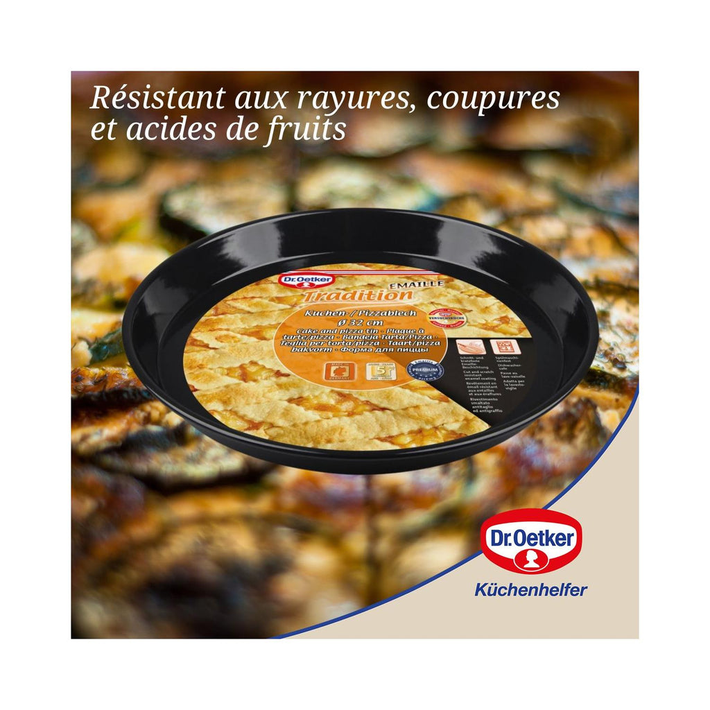 Fuente De Horno Para Tartas Y Pizzas Dr.Oetker Tradition - Negro