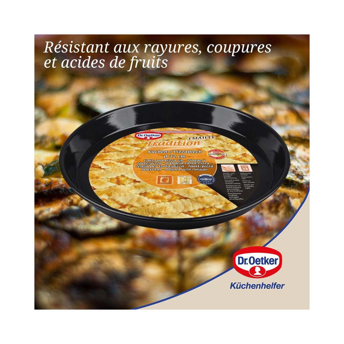 Fuente De Horno Para Tartas Y Pizzas Dr.Oetker Tradition - Negro