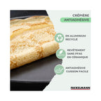 Set Candelora Crepes E 2 Utensili Fackelmann Brandao - Nero