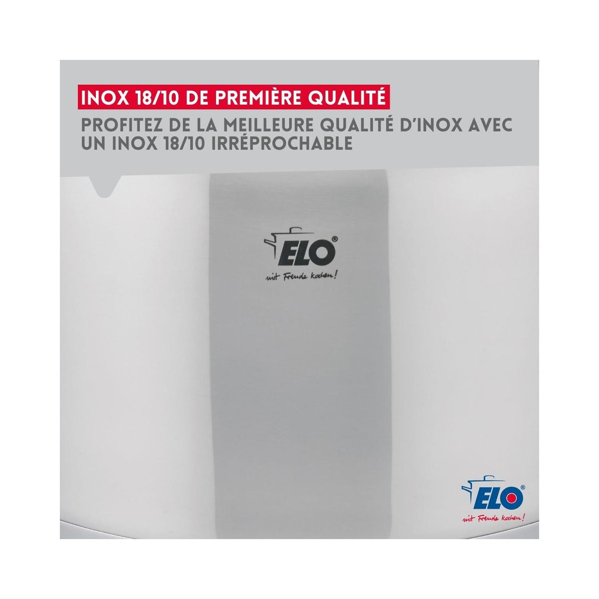 Set De 3 Cacerolas De Acero Inoxidable Elo Citrin - Transparente/Gris