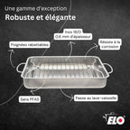 Elo Edition Red Stainless Steel Oven Dish with Rack - Stainless Steel