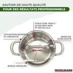 Faitout En Inox 18/10 Triply Fackelmann Vita3 - Inox