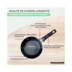 Aluminium Wok With PFAS-Free Ceramic Non-Stick Coating Fackelmann Brandao - Black/Green