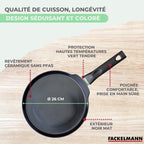 Crepera De Aluminio Con Revestimiento Cerámico Antiadherente Sin PFAS Fackelmann Brandao - Negro/Verde