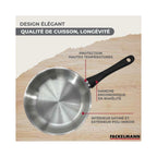 Batteria Da Cucina Con 2 Padelle, 3 Casseruole E 3 Pentole Senza Pfas Fackelmann Généva Lucido - Inox/Nero