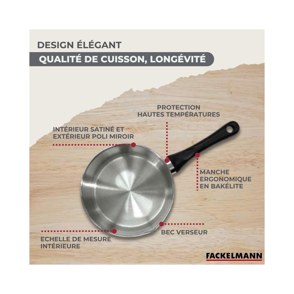 Set 3 Pentole In Acciaio Inox Fackelmann Geneva - Inox