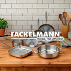 3 Poêles Inox 18/10 Triply Fackelmann Vita3 - Gris