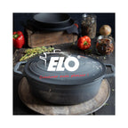 Cocotte Ovale En Fonte Émaillée Gris Classique Elo - Gris