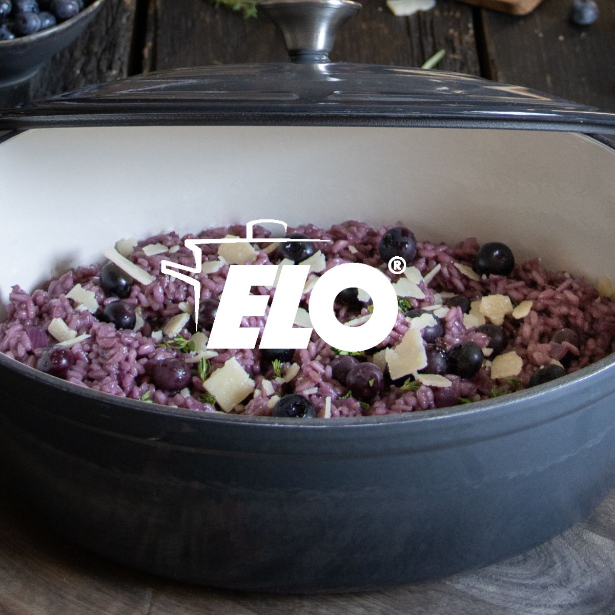 Elo Classic Grey Shallow Enamelled Cast Iron Casserole Dish - Grey