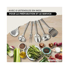 Batterie De Cuisine 3 Poêles Et Couvercles, 3 Faitouts Et 6 Ustensiles Fackelmann Eterna - Inox