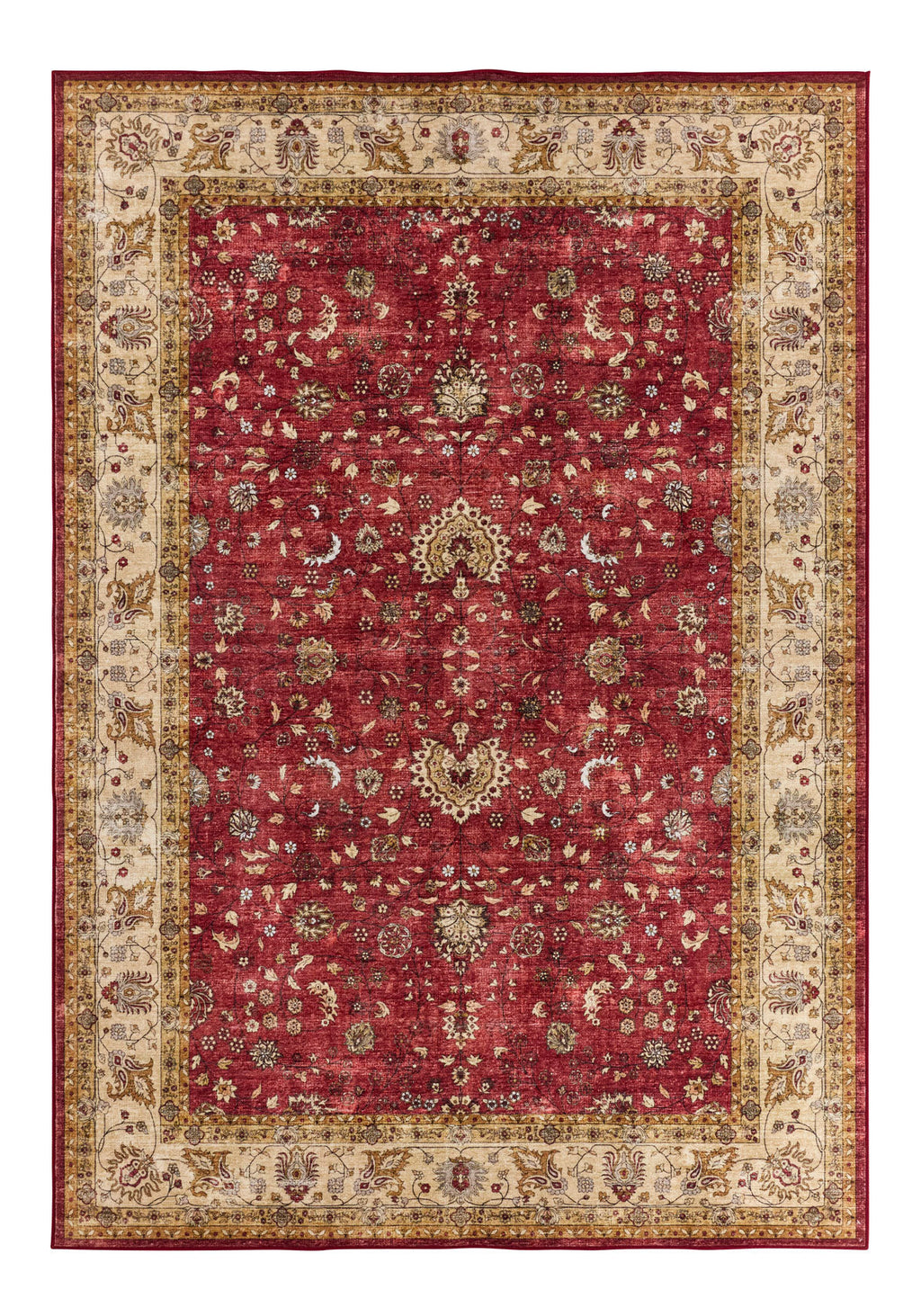 Tapis salon vintage - Rouge - Collection Ottoman OTTOMAN