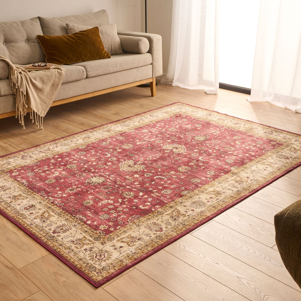 Tapis salon vintage - Rouge - Collection Ottoman OTTOMAN