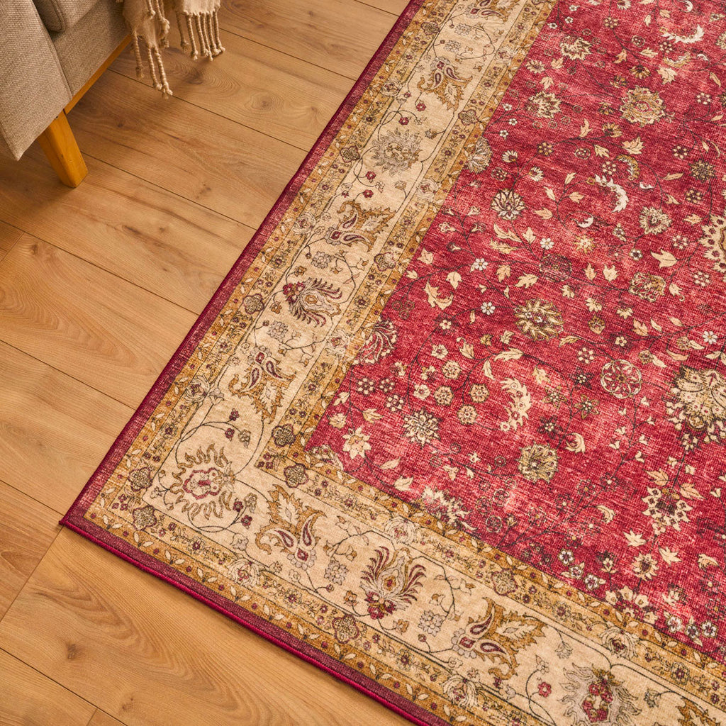 Tapis salon vintage - Rouge - Collection Ottoman OTTOMAN