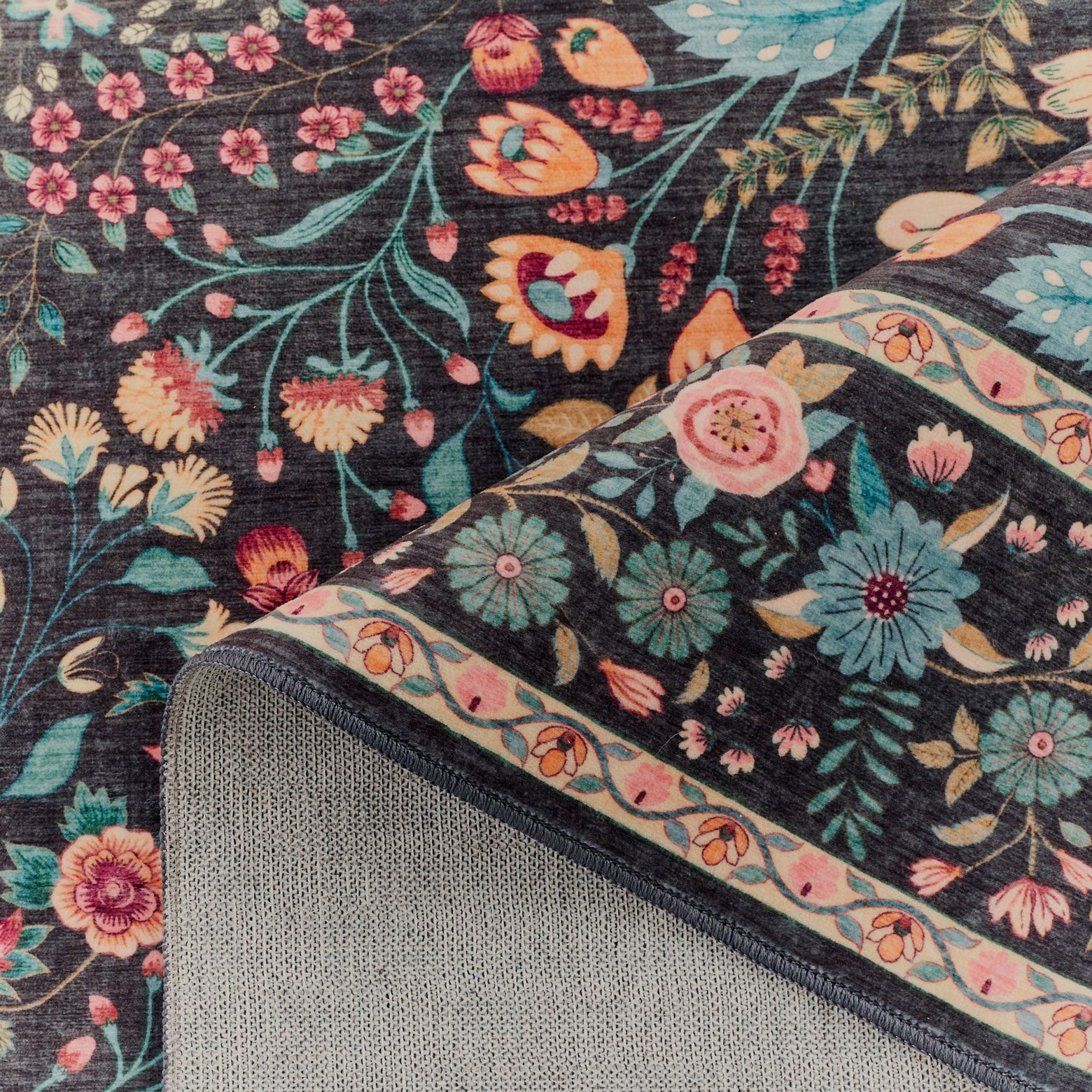 Tapis à motifs traditionnels - Noir - Collection Ottoman OTTOMAN