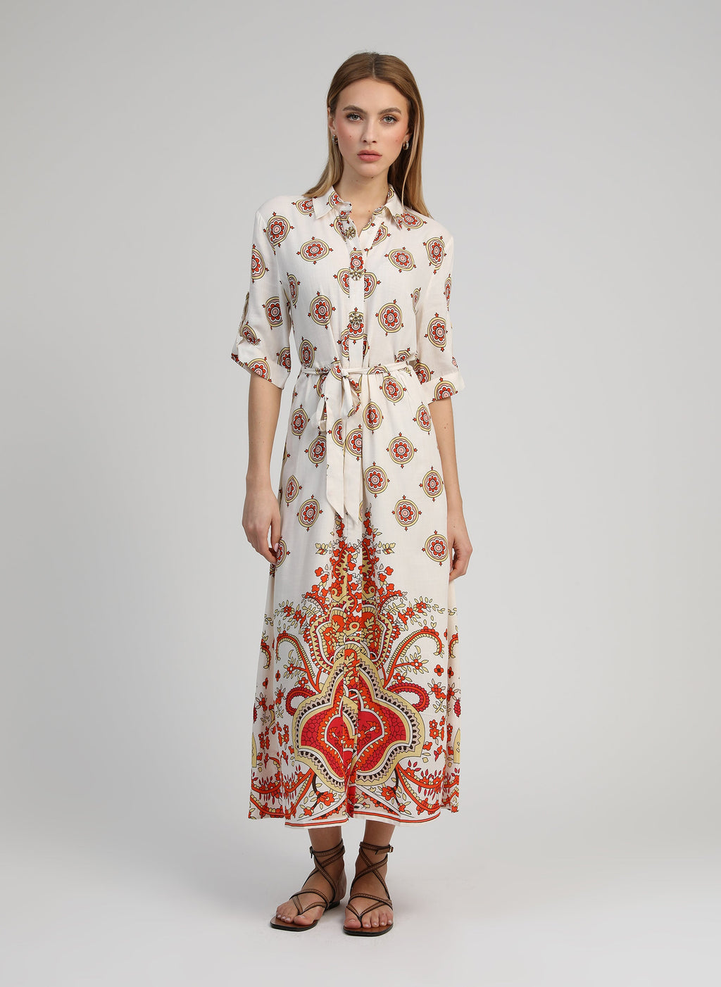 Robe Longue Ovintala Diwan Orange