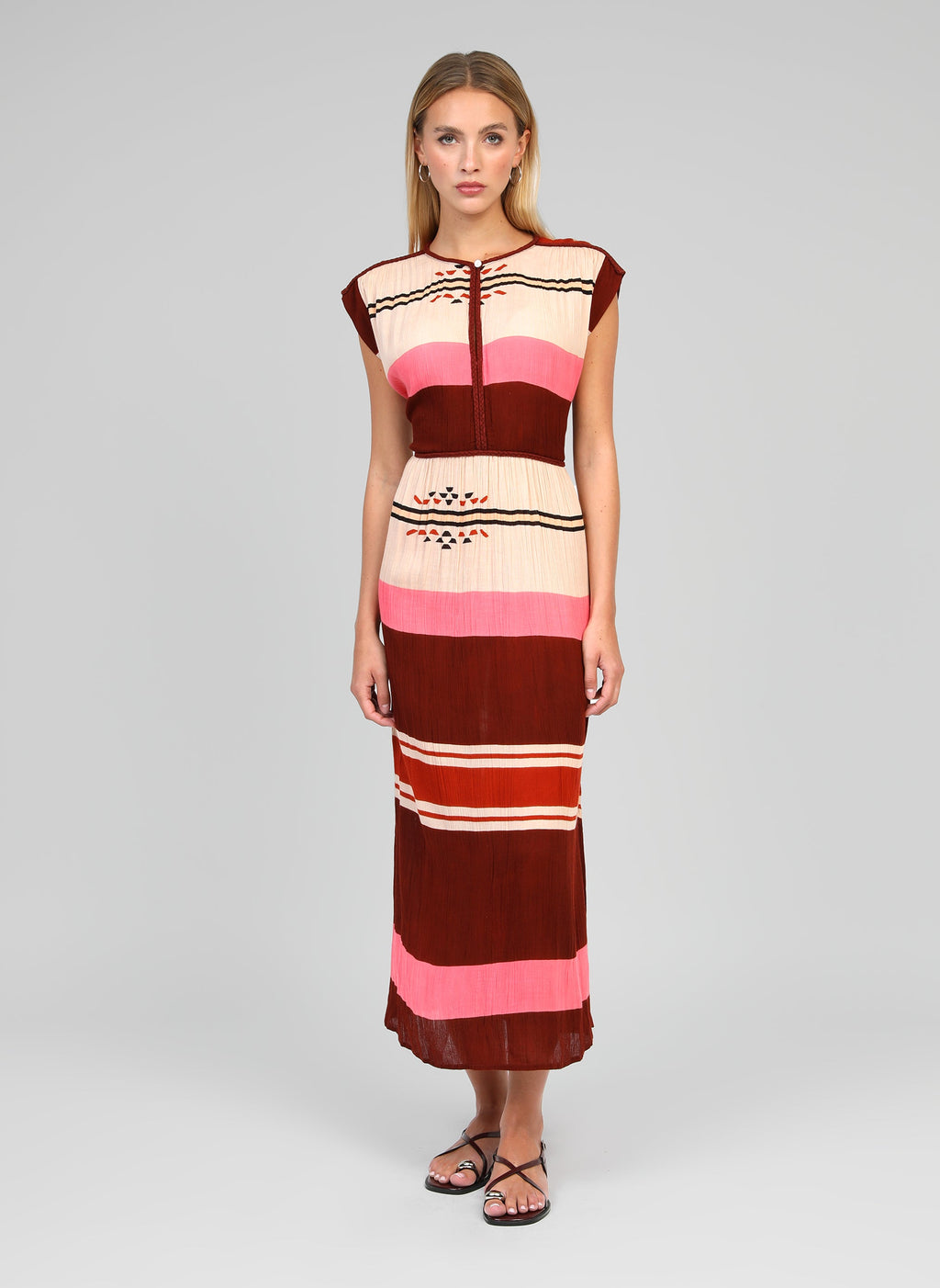 Robe Longue Owenila Peruna Brique