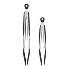 Pinzas para Servir Acero y Silicona 22 Cm