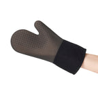 Black Silicone Oven Mitt