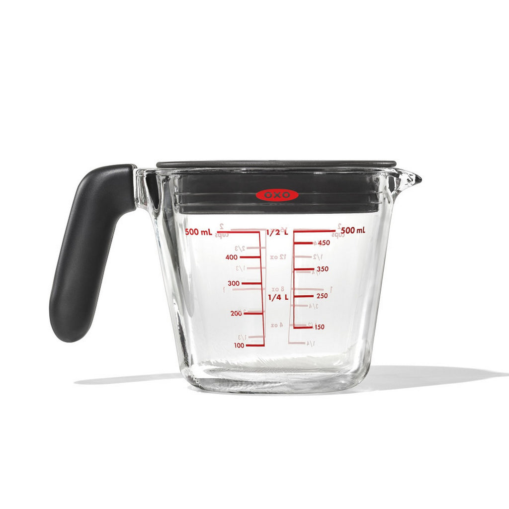 Jarra Medidora De Vidrio 500 Ml Con Tapa