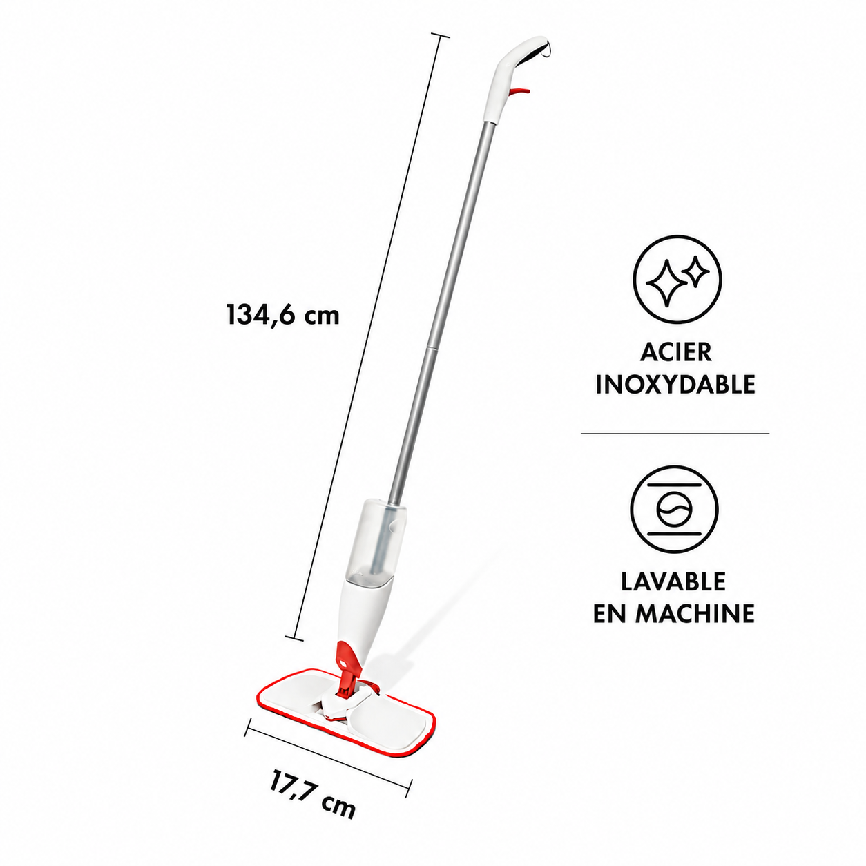 Trapeador en aerosol de microfibra
