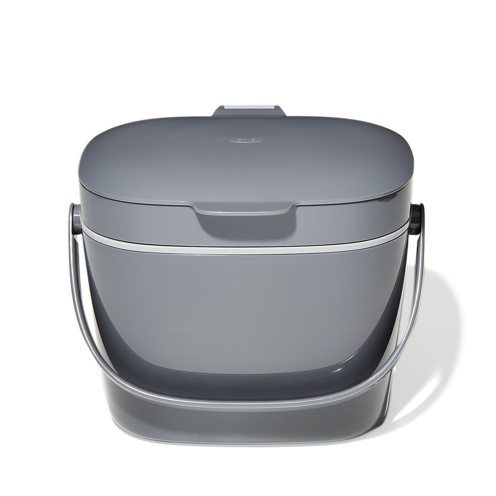 Gray Kitchen Compost Bin 6.6 L